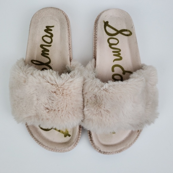 sam edelman fuzzy slides